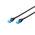Digitus Патч-корд 5м, UTP, cat.5e, AWG 26/7, CCA, PVC, black Digitus (DK-1512-050/BL)