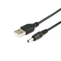 Кабель живлення USB to DC 3.5 1.0m 2A black Atcom (10035)