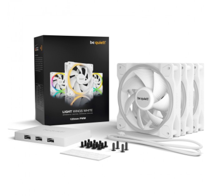 Be quiet! Кулер до корпусу Be quiet! Light Wings White 120mm PWM (BL100)