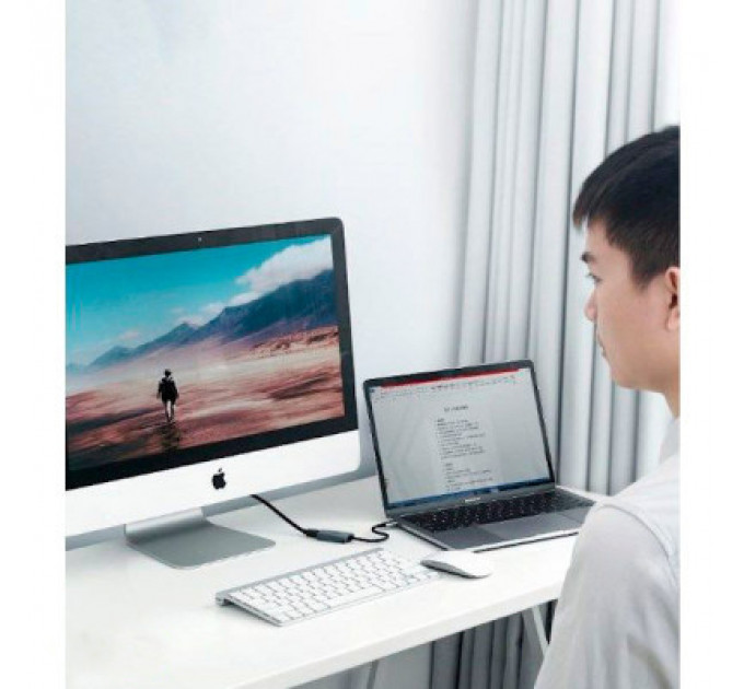 Перехідник USB2.0 Type-C to Mini DP 4K60Hz 10cm CM236 gray Ugreen (60351)