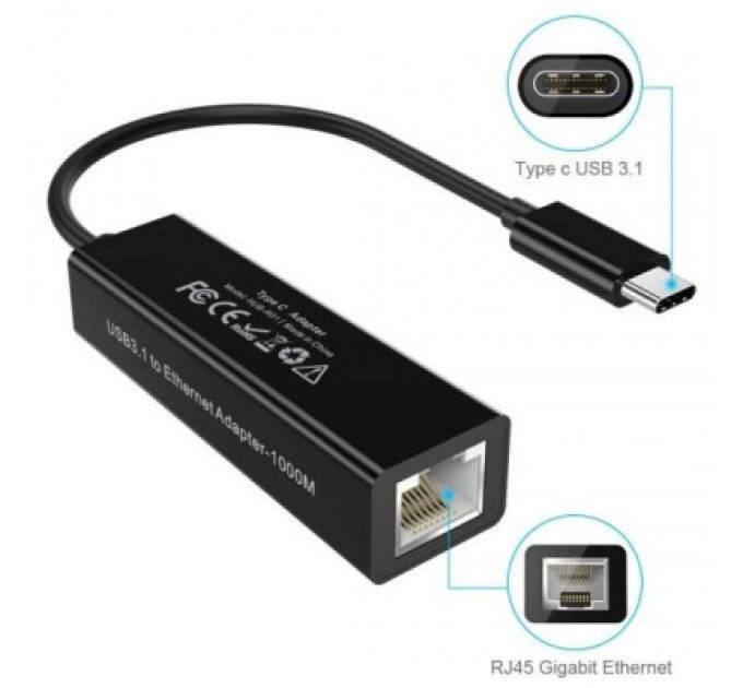 Адаптер USB-C to Gigabit Ethernet Choetech (HUB-R01)