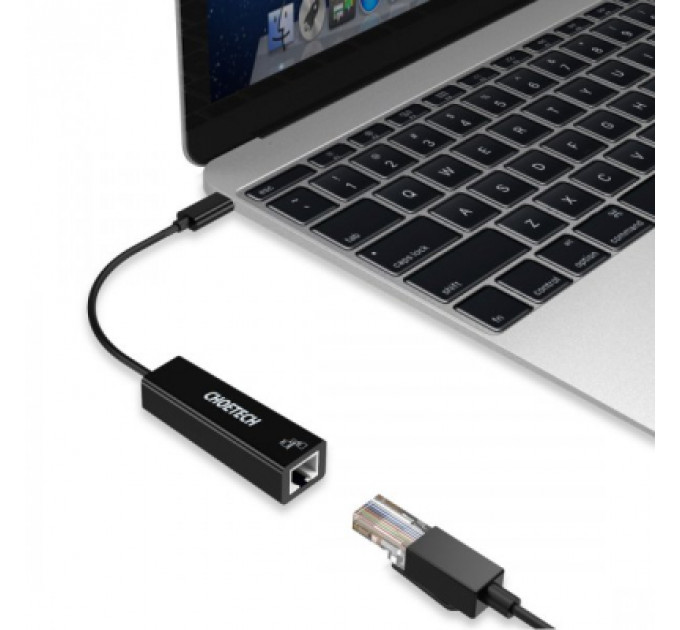 Адаптер USB-C to Gigabit Ethernet Choetech (HUB-R01)