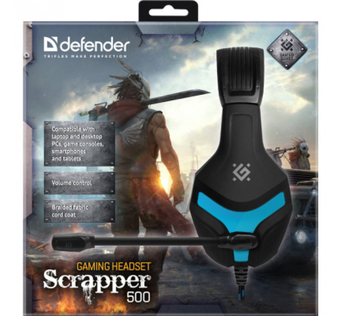 Навушники Defender Scrapper 500 Blue-Black (64501)
