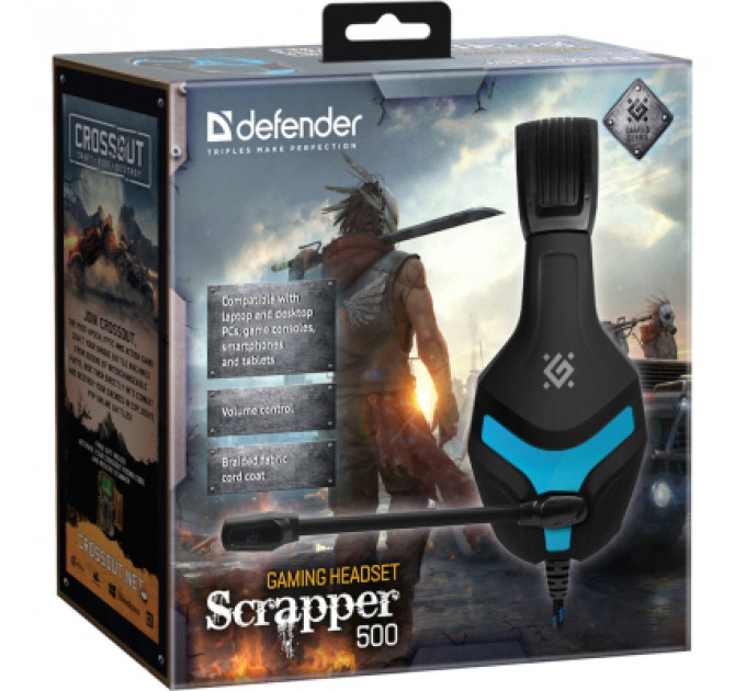 Навушники Defender Scrapper 500 Blue-Black (64501)