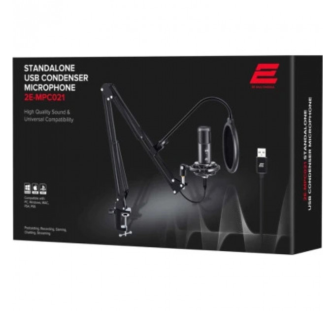 Мікрофон 2E MPC021 Streaming USB Black (2E-MPC021)