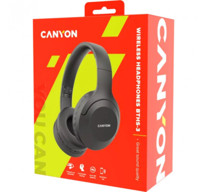Навушники Canyon BTHS-3 Dark Grey (CNS-CBTHS3DG)