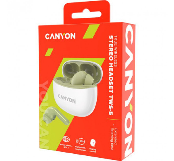 Навушники Canyon TWS-5 Green (CNS-TWS5GR)