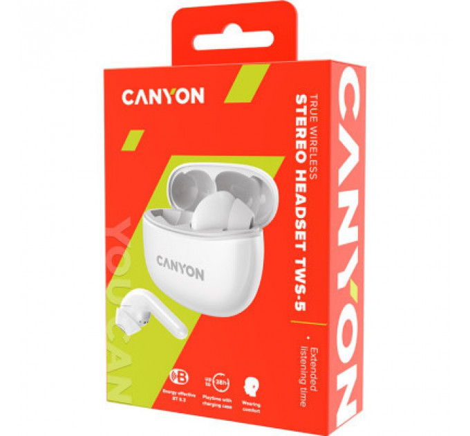 Навушники Canyon TWS-5 White (CNS-TWS5W)