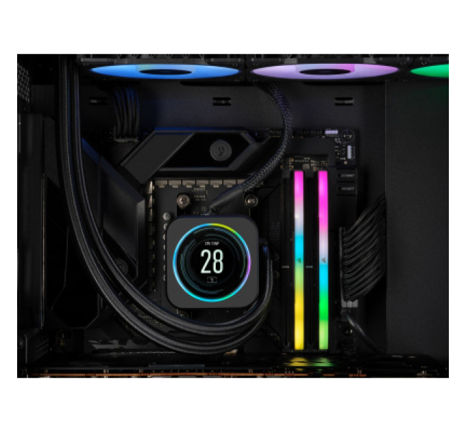 Corsair Модуль пам'яті для комп'ютера DDR5 32GB (2x16GB) 6000 MHz Vengeance RGB Corsair (CMH32GX5M2D6000Z36K)