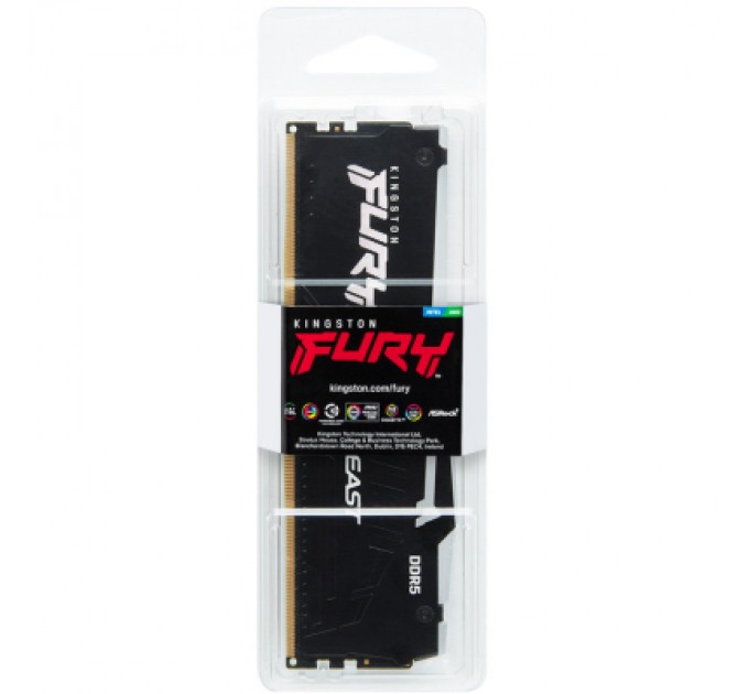 Kingston Fury (ex.HyperX) Модуль пам'яті для комп'ютера DDR5 32GB 6000 MHz Beast RGB Kingston Fury (ex.HyperX) (KF560C40BBA-32)
