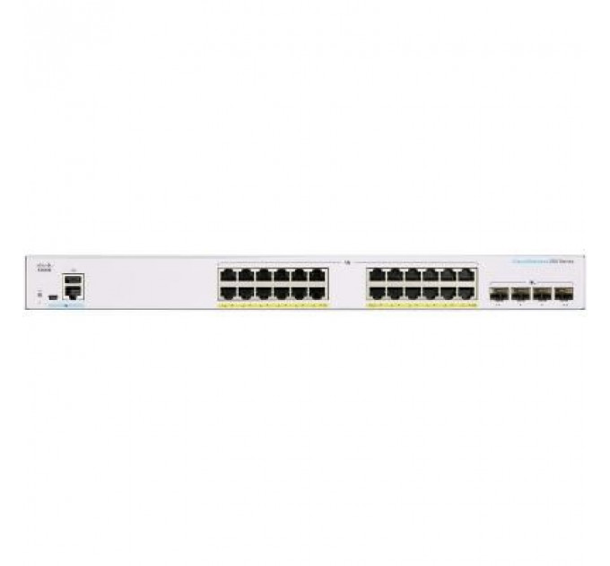 Комутатор мережевий Cisco CBS250-24P-4X-EU
