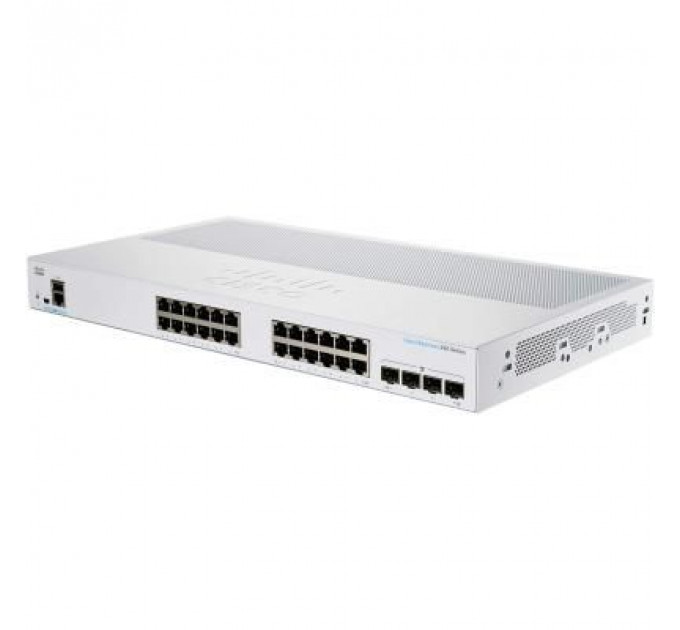 Комутатор мережевий Cisco CBS250-24P-4X-EU