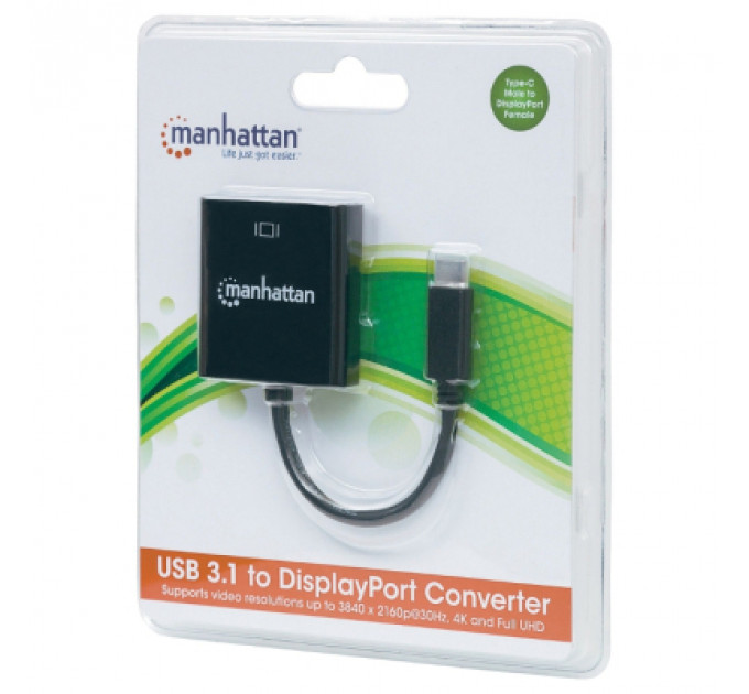 Перехідник USB3.1 Type-C to DisplayPort (F) Manhattan Intracom (152020)