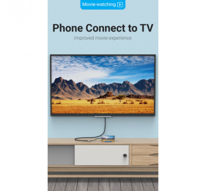 Перехідник USB3.1 Type-C to HDMI (F) 4K 30HZ 0.15m Vention (TDEHB)