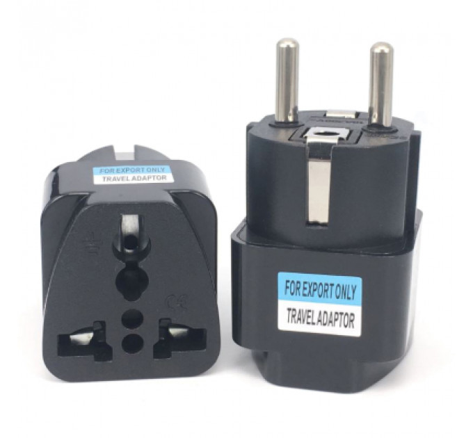 Перехідник US/UK/AU to EU Dynamode (EU Adapter black)