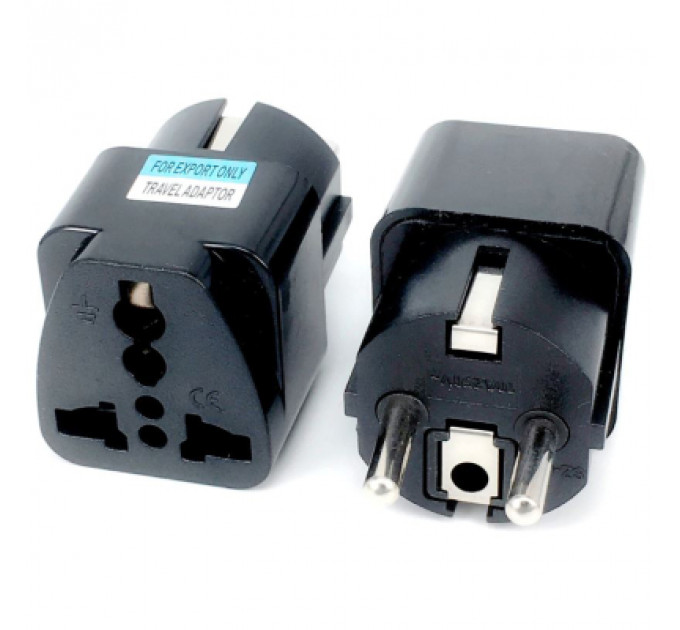 Перехідник US/UK/AU to EU Dynamode (EU Adapter black)