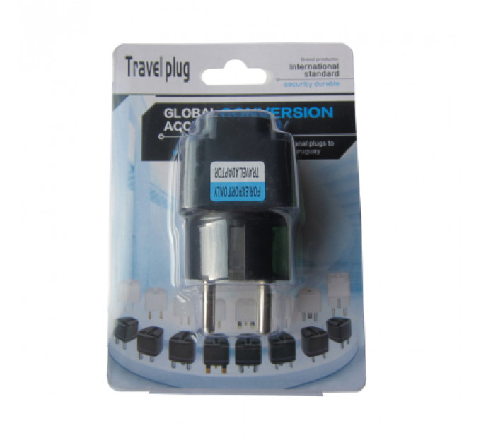 Перехідник US/UK/AU to EU Dynamode (EU Adapter black)
