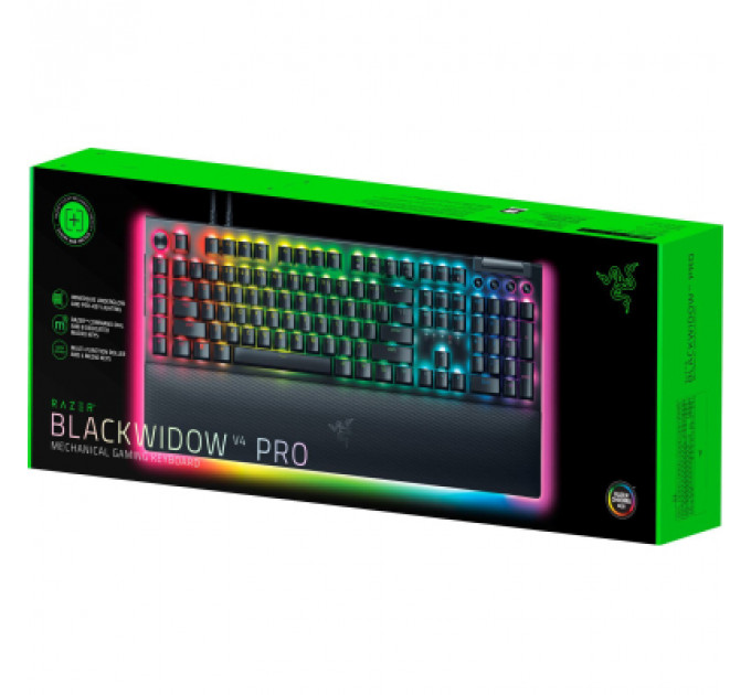 Клавіатура Razer BlackWidow V4 PRO Green Switch USB UA Black (RZ03-04680100-R3M1)