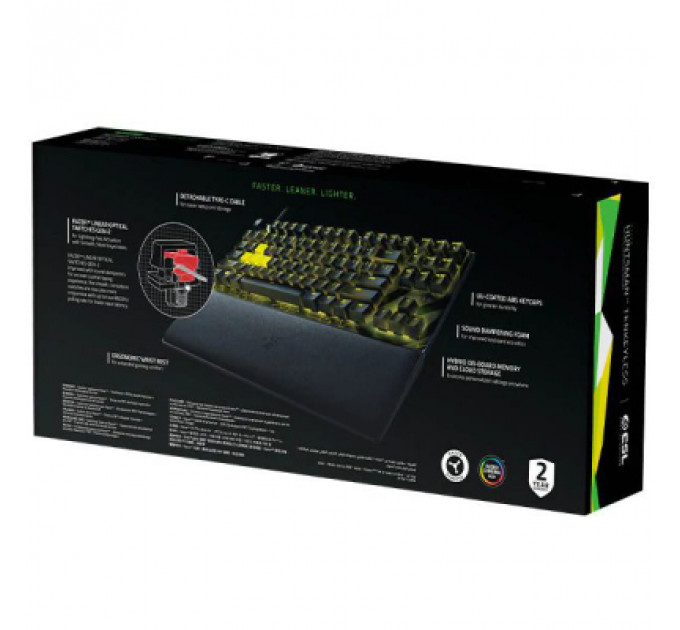 Клавіатура Razer Huntsman V2 Tenkeyless Red switch ESL Ed USB Black (RZ03-03941700-R3M1)