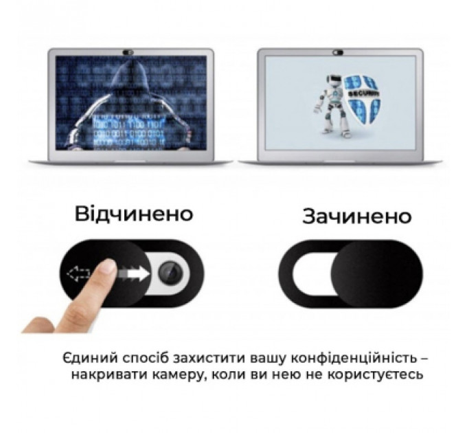 Захисна шторка для веб-камери ноутбука, телефона (наклейка) SampleZone (SZ-001)