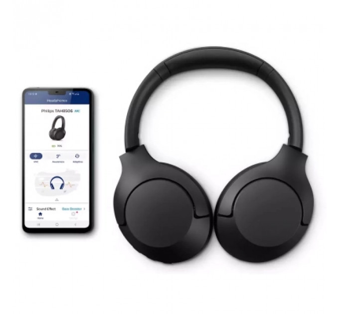 Навушники Philips TAH8506 Over-ear ANC Hi-Res Wireless Mic Black (TAH8506BK/00)