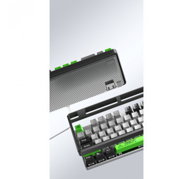 Клавіатура Aula F2088 PRO Plus 9 Green Keys KRGD Blue USB UA Black/Gray (6948391234892)