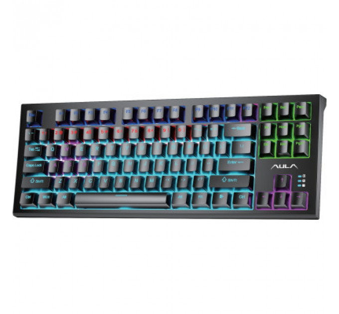 Клавіатура Aula F3032 Keycaps Plus 21 Dark Yellow Keys KRGD Red USB UA Black (6948391204673)