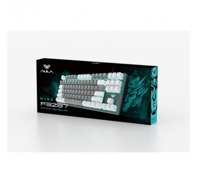 Клавіатура Aula F3287 Keycap KRGD Blue USB UA White/Grey (6948391240688)