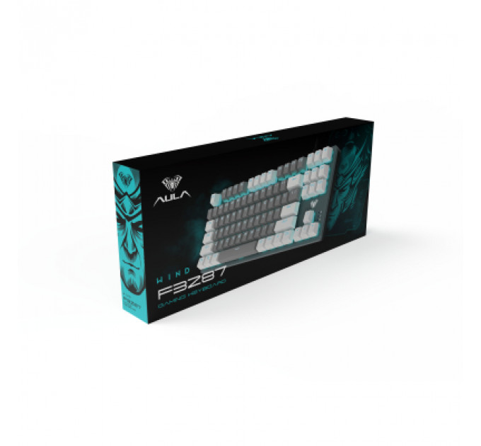 Клавіатура Aula F3287 Keycap KRGD Blue USB UA White/Grey (6948391240688)