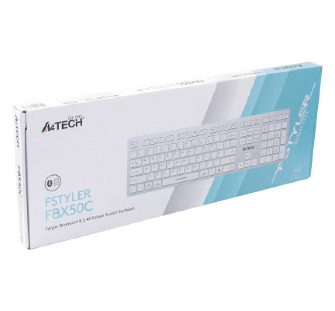 Клавіатура A4Tech FBX50C USB/Bluetooth White (FBX50C White)