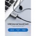 Vention Звукова плата Vention Audio USB 1х3,5mm jack 4pin Metal (OMTP-CTIA) (CDLH0)
