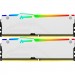 Kingston Fury (ex.HyperX) Модуль пам'яті для комп'ютера DDR5 64GB (2x32GB) 5200 MHz Beast White RGB Kingston Fury (ex.HyperX) (KF552C36BWEAK2-64)