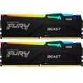 Kingston Fury (ex.HyperX) Модуль пам'яті для комп'ютера DDR5 64GB (2x32GB) 5600 MHz Beast RGB Kingston Fury (ex.HyperX) (KF556C36BBEAK2-64)