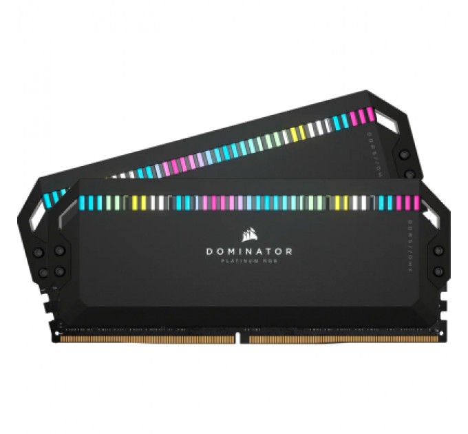 Corsair Модуль пам'яті для комп'ютера DDR5 64GB (2x32GB) 6000 MHz Dominator Platinum RGB Black Corsair (CMT64GX5M2B6000C40)