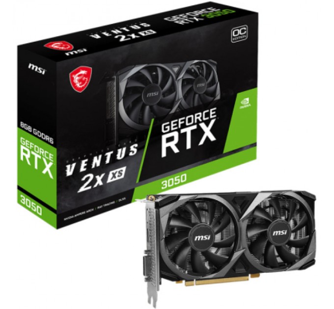 Відеокарта MSI GeForce RTX3050 8Gb VENTUS 2X XS OC (RTX 3050 VENTUS 2X XS 8G OC)