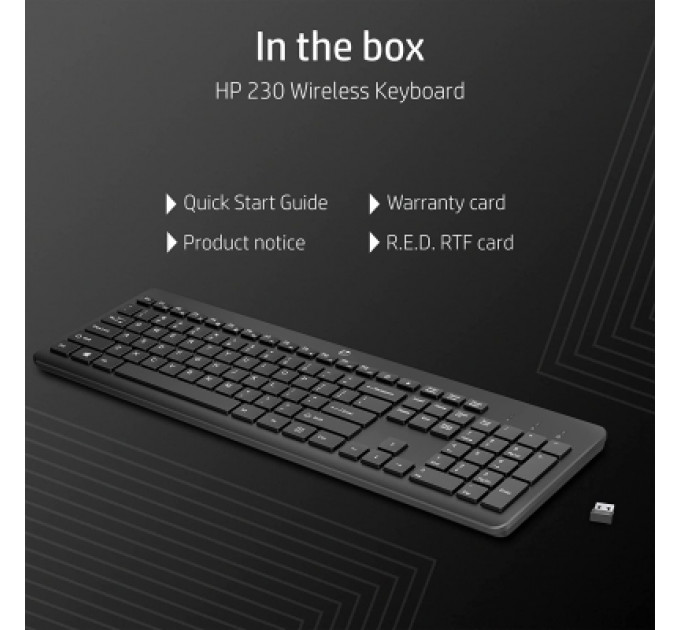 Клавіатура HP 230 Wireless UA Black (3L1E7AA)