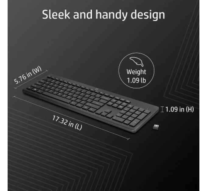 Клавіатура HP 230 Wireless UA Black (3L1E7AA)