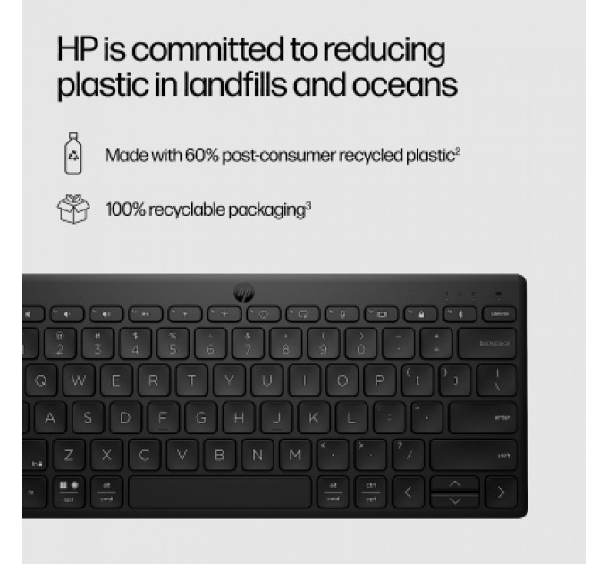 Клавіатура HP 350 Compact Multi-Device Bluetooth UA Black (692S8AA)