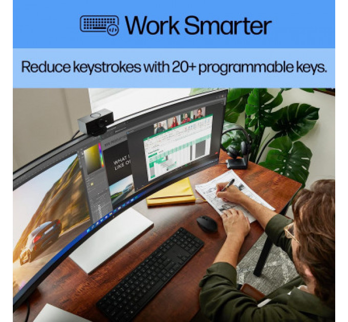 Клавіатура HP 450 Programmable Wireless UA Black (4R184AA)