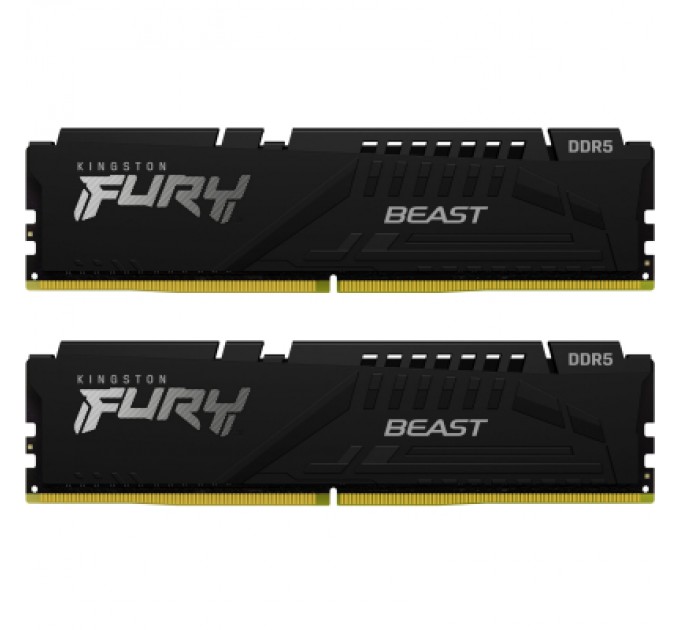 Kingston Fury (ex.HyperX) Модуль пам'яті для комп'ютера DDR5 16GB (2x8GB) 6000 MHz Beast Black Kingston Fury (ex.HyperX) (KF560C40BBK2-16)