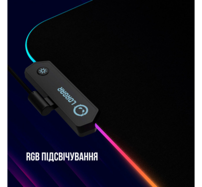 Килимок для мишки Lorgar Steller 913 RGB USB Black (LRG-GMP913)