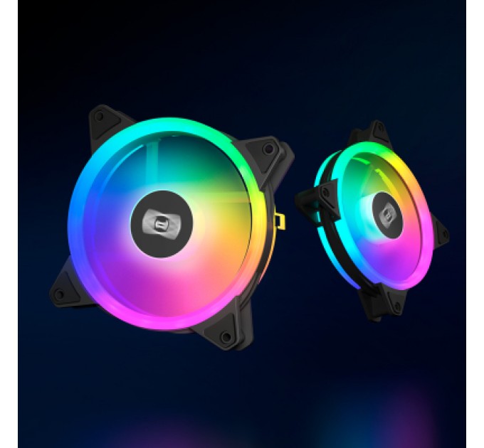 Кулер до корпусу PcCooler F3 T120 ARGB Black