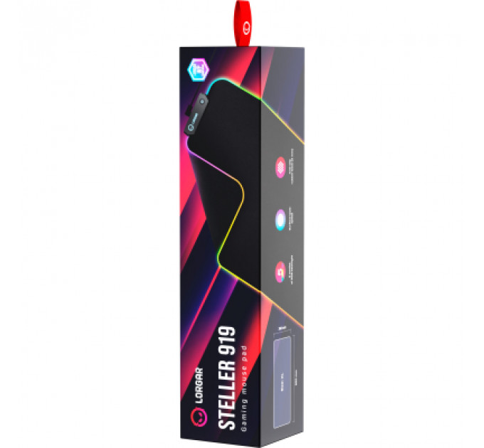 Килимок для мишки Lorgar Steller 919 RGB USB Black (LRG-GMP919)