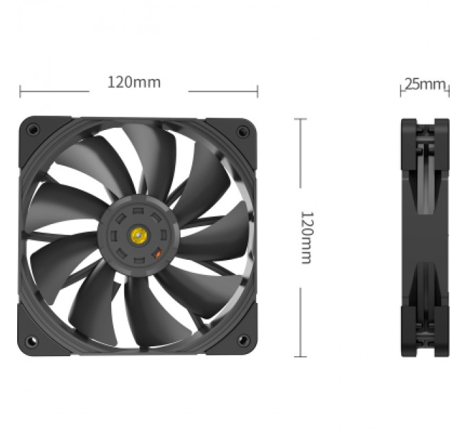 PcCooler Кулер до корпусу PcCooler P120 PRO Black