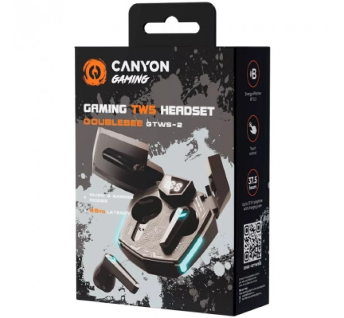 Навушники Canyon GTWS-2 Gaming Black (CND-GTWS2B)