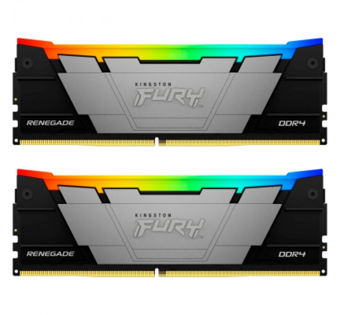 Kingston Fury (ex.HyperX) Модуль пам'яті для комп'ютера DDR4 64GB (2x32GB) 3200 MHz FURYRenegadeRGB Kingston Fury (ex.HyperX) (KF432C16RB2AK2/64)