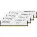 Kingston Fury (ex.HyperX) Модуль пам'яті для комп'ютера DDR5 128GB (4x32GB) 5600 MHz FURY Beast White Kingston Fury (ex.HyperX) (KF556C40BWK4-128)