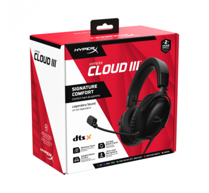 Навушники HyperX Cloud III Black (727A8AA)