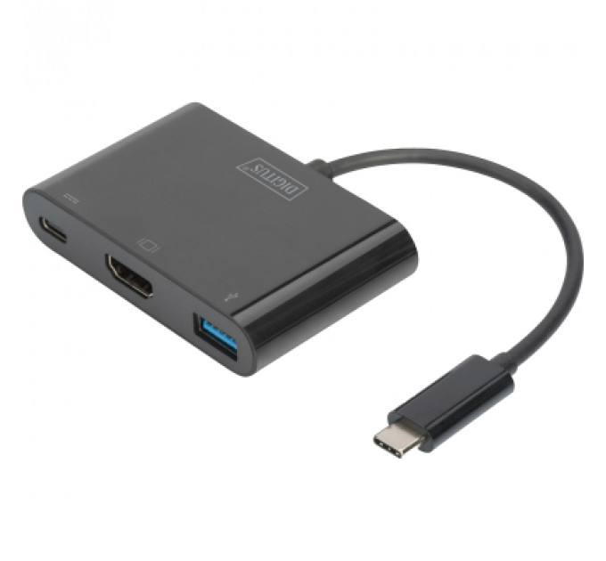 Перехідник USB-C to HDMA 2xUSB Digitus (DA-70855)