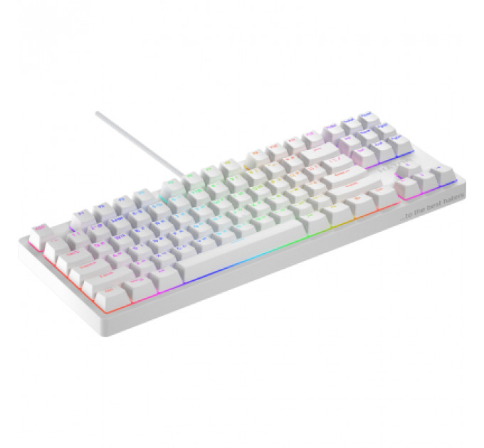 Клавіатура Hator Rockfall 2 Optica TKL Black USB White (HTK-731)